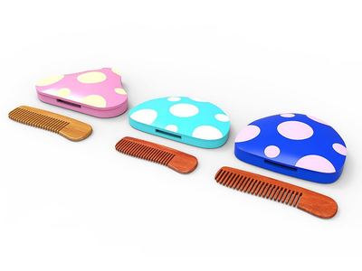 蘑菇梳妆盒 自然美学与现代工业的匠心融合